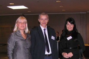 Tarptautinės konferencijos dalyviai: A. Naseckaitė, J. Muhic (Čekija), G. Adomaitytė